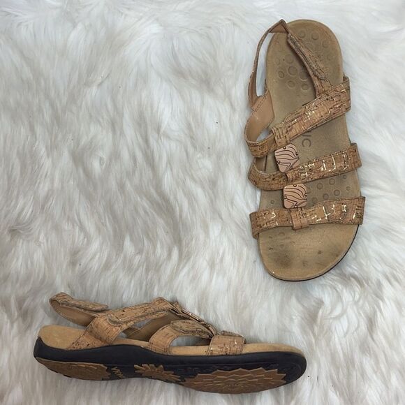 Vionic Amber Adjustable Triple Strap Slides Sz 8 - Picture 1 of 6